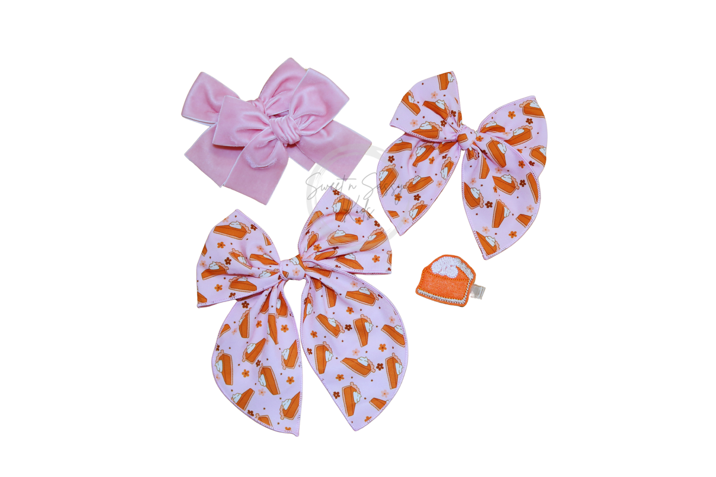 Pumpkin Pie Hair Bow, 5.5 inch