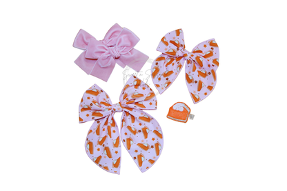 Pumpkin Pie Hair Bow, 5.5 inch