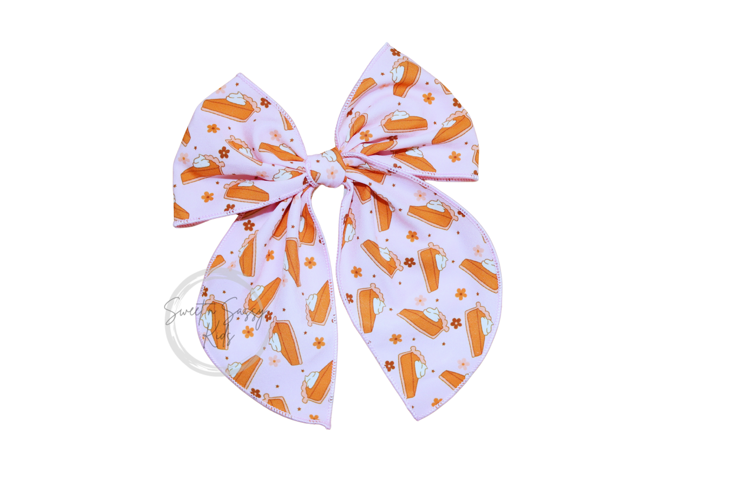 Pumpkin Pie Hair Bow, 5.5 inch