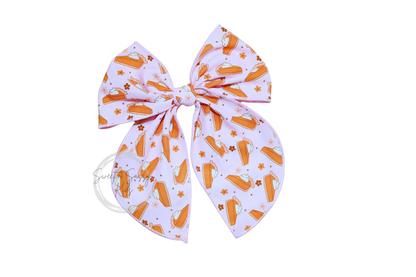 Pumpkin Pie Hair Bow, 5.5 inch