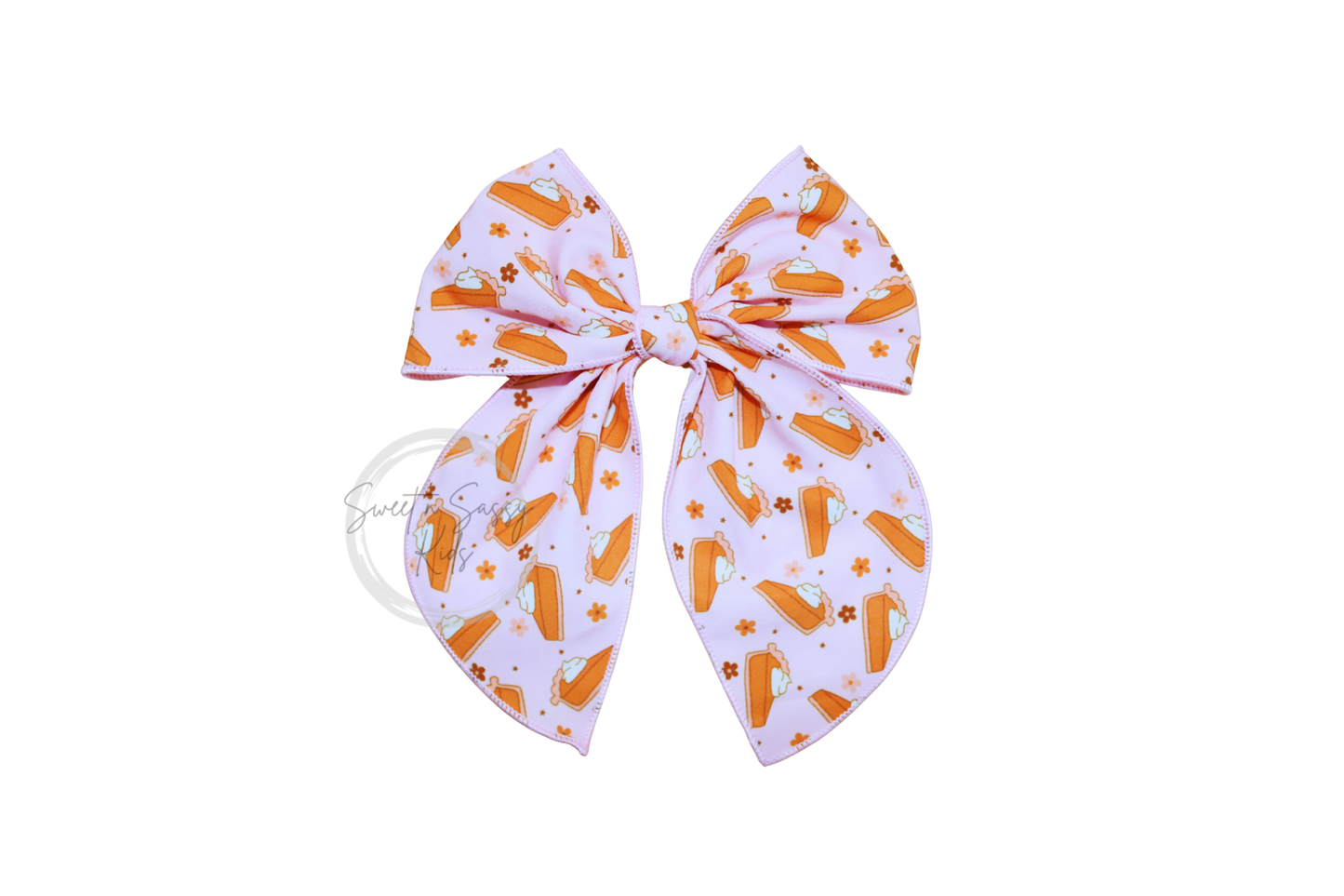 Pumpkin Pie Hair Bow, 5.5 inch