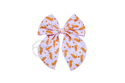 Pumpkin Pie Hair Bow, 5.5 inch