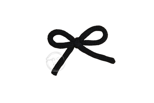 Black Knit Hair Bow