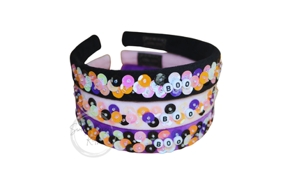 Light Pink Velvet Sequin Headband, Halloween