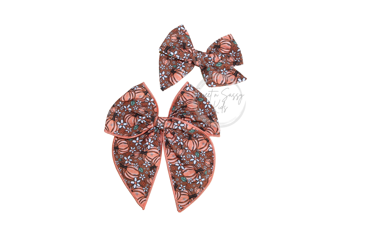 Pumpkin Hair Bow or Headband