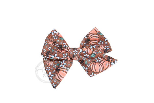 Pumpkin Hair Bow or Headband