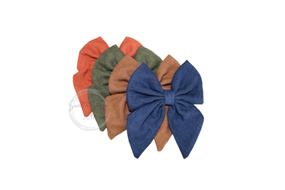Olive Corduroy Sailor Bow