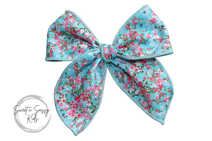 Pink Flower Hair Bow