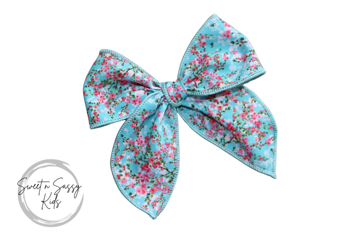 Pink Flower Hair Bow