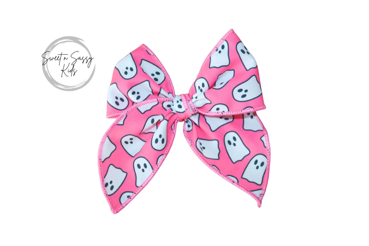 Pink Ghost Fable Bow